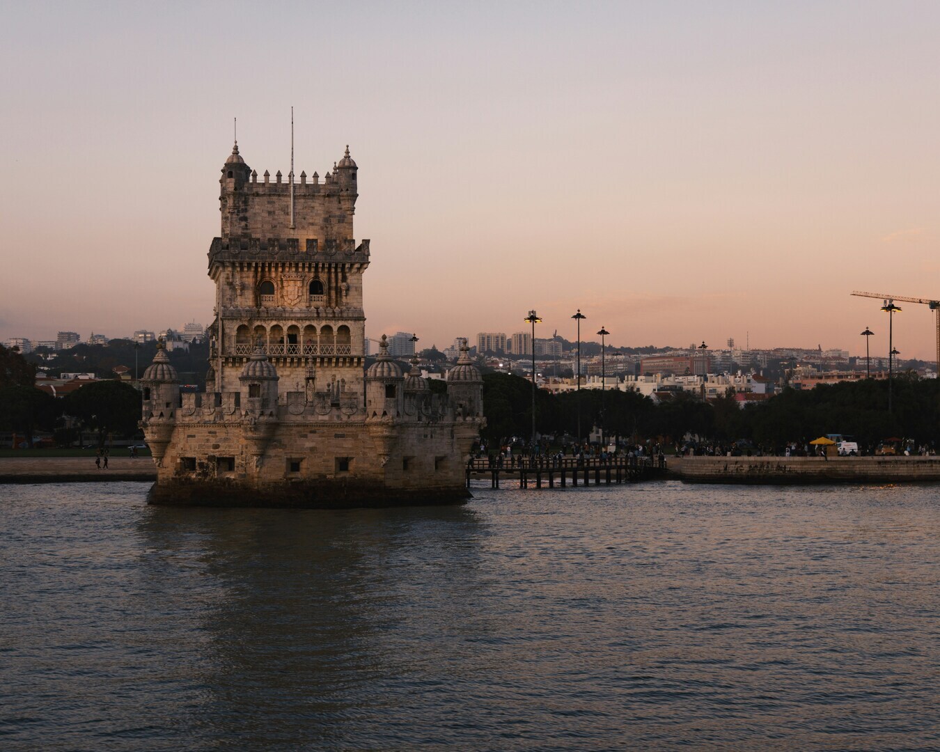 Belém Tower along the Tagus River in Lisbon